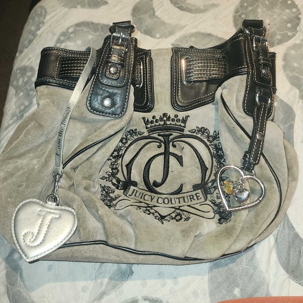 Gray juicy Couture  bag vintage y2k